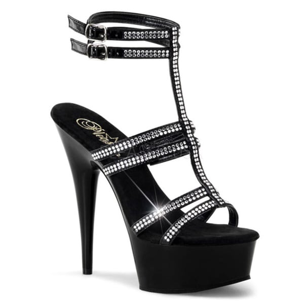 Shop Pleaser Women's 'Delight-693' T- Strap Heels - Free Shipping Today ...