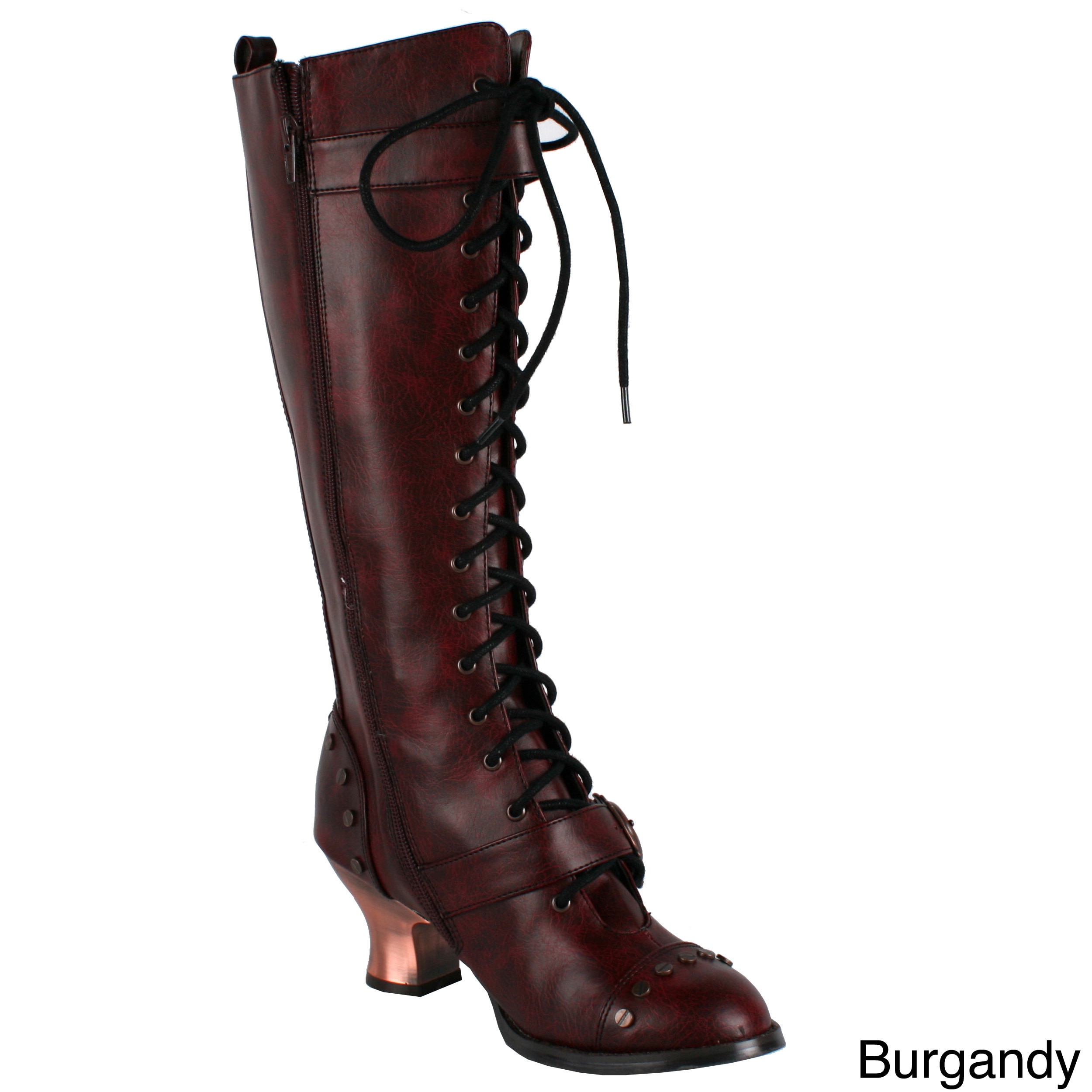 leather lace up womens boots