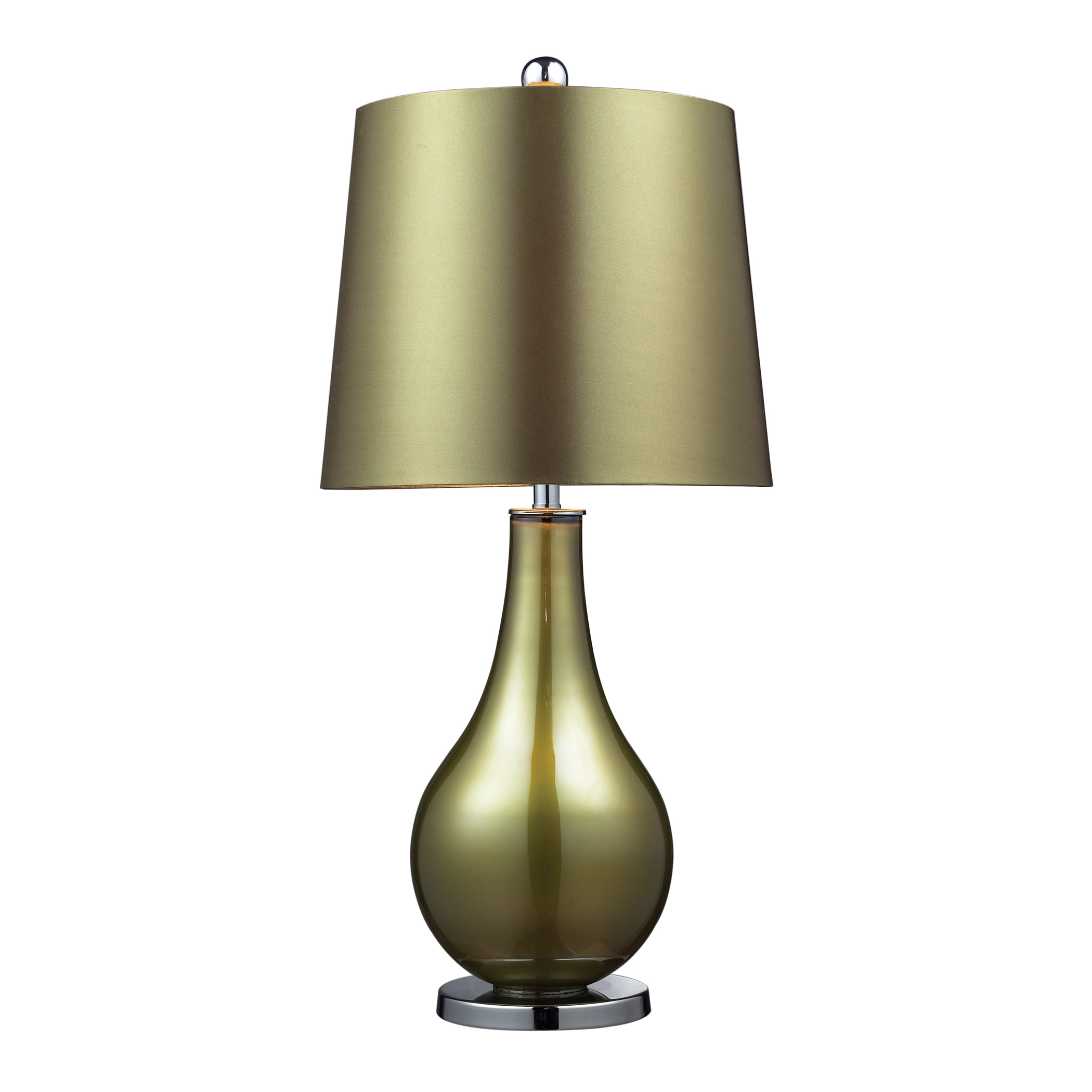 Dayton 1 light Sigma Green/ Polished Nickel Table Lamp