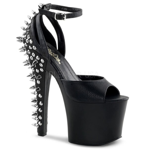 black spiked heels