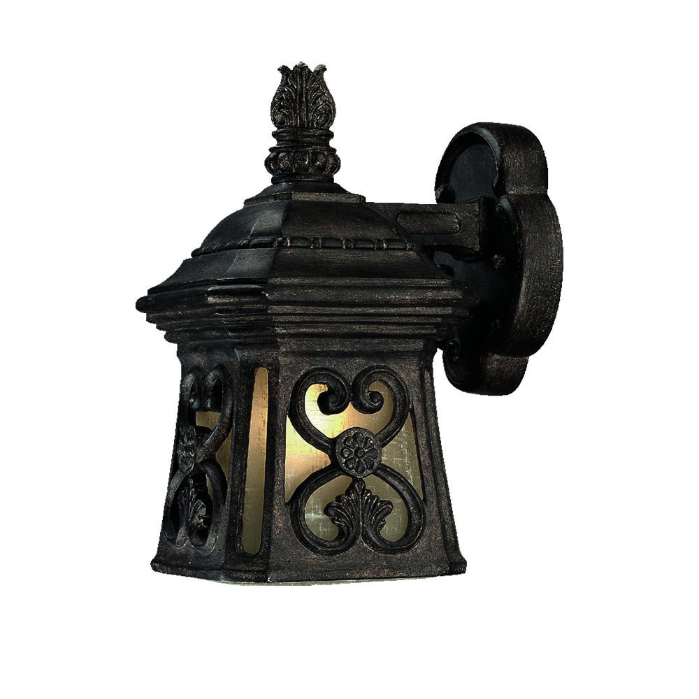 Manorgate Collection Wall mount 1 light Outdoor Black Coral Light Fixture