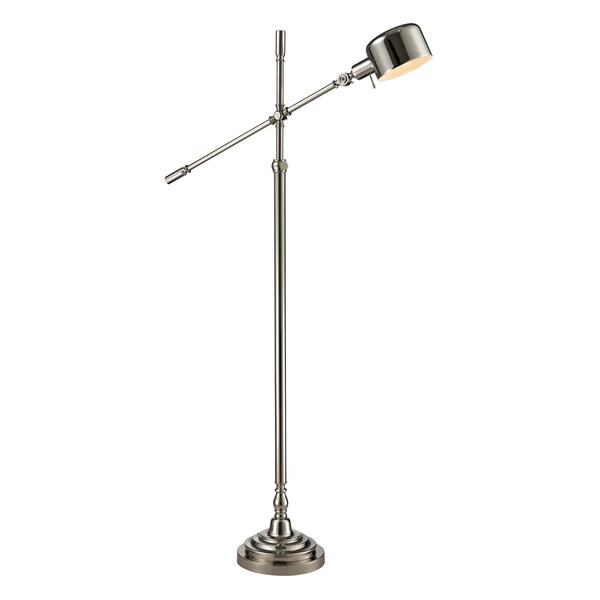Metal Function 1-light Polished Nickel Floor Lamp