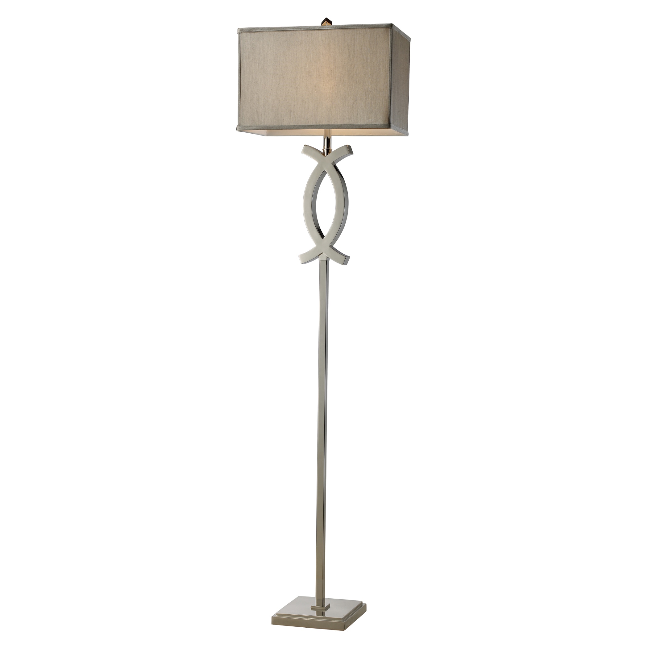 Polished Nickel Contemporary Floor Lamp