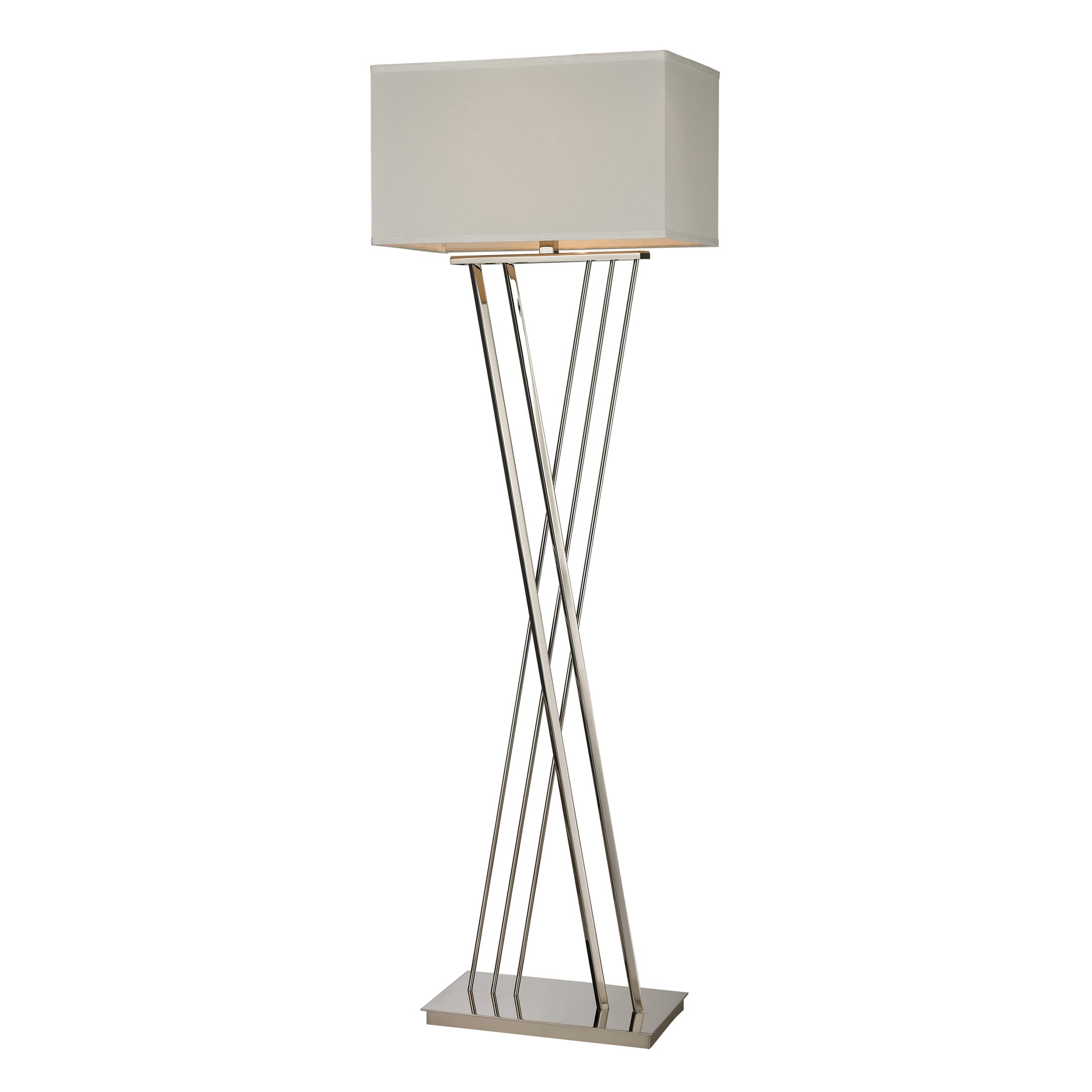 1 light Polished Nickel Floor Lamp