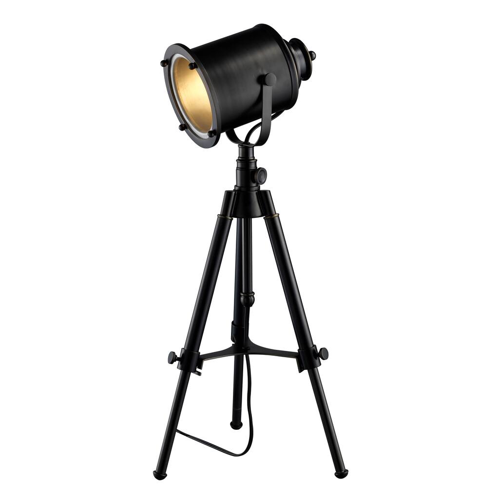 Ethan Adjustable Tripod 1-light Black Table Lamp