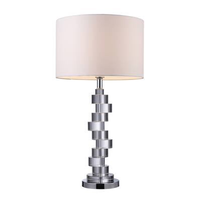 Armagh 1-light Clear Crystal and Chrome Table Lamp