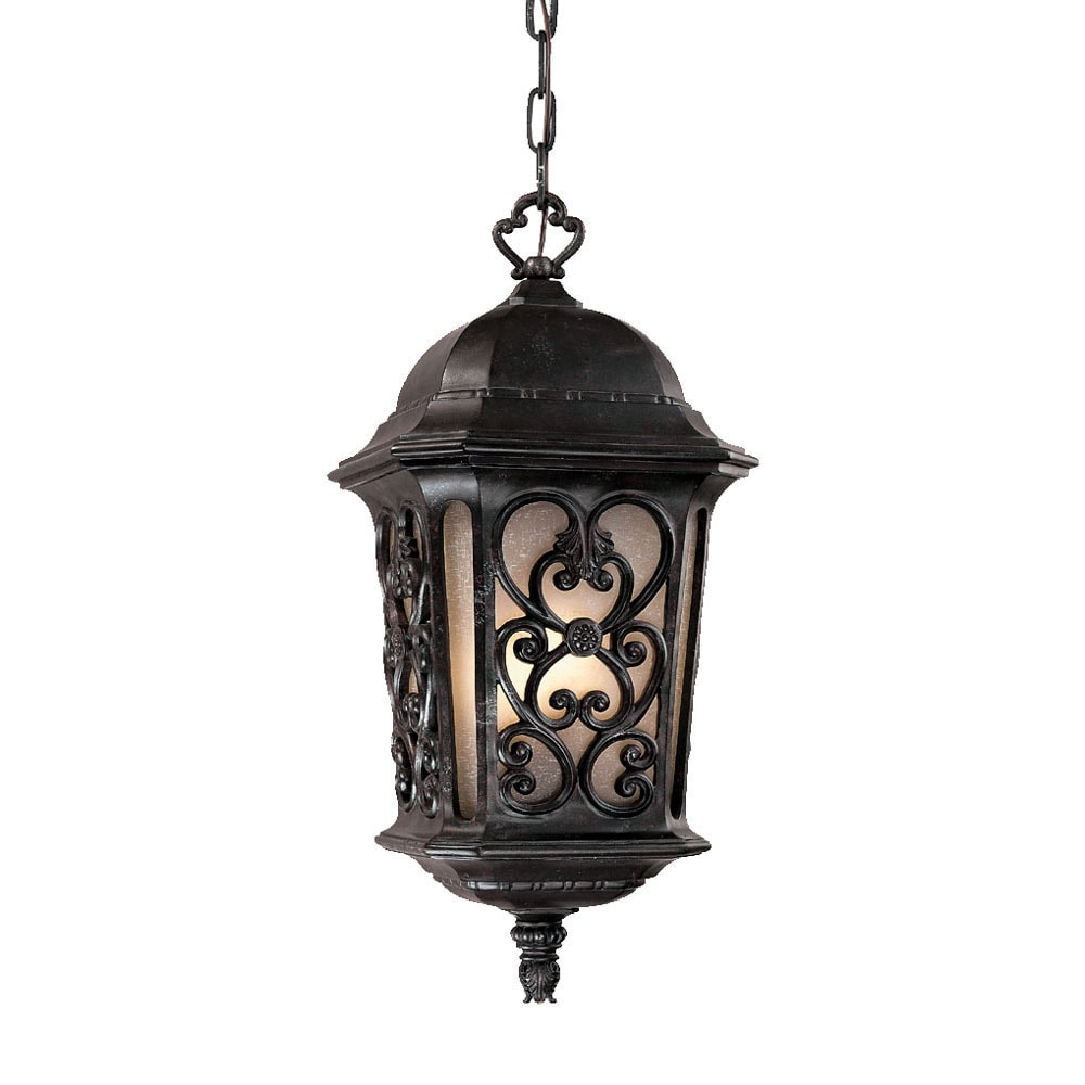 Manorgate Collection Hanging Lantern 4 light Outdoor Marbleized Mahogany Light Fixture