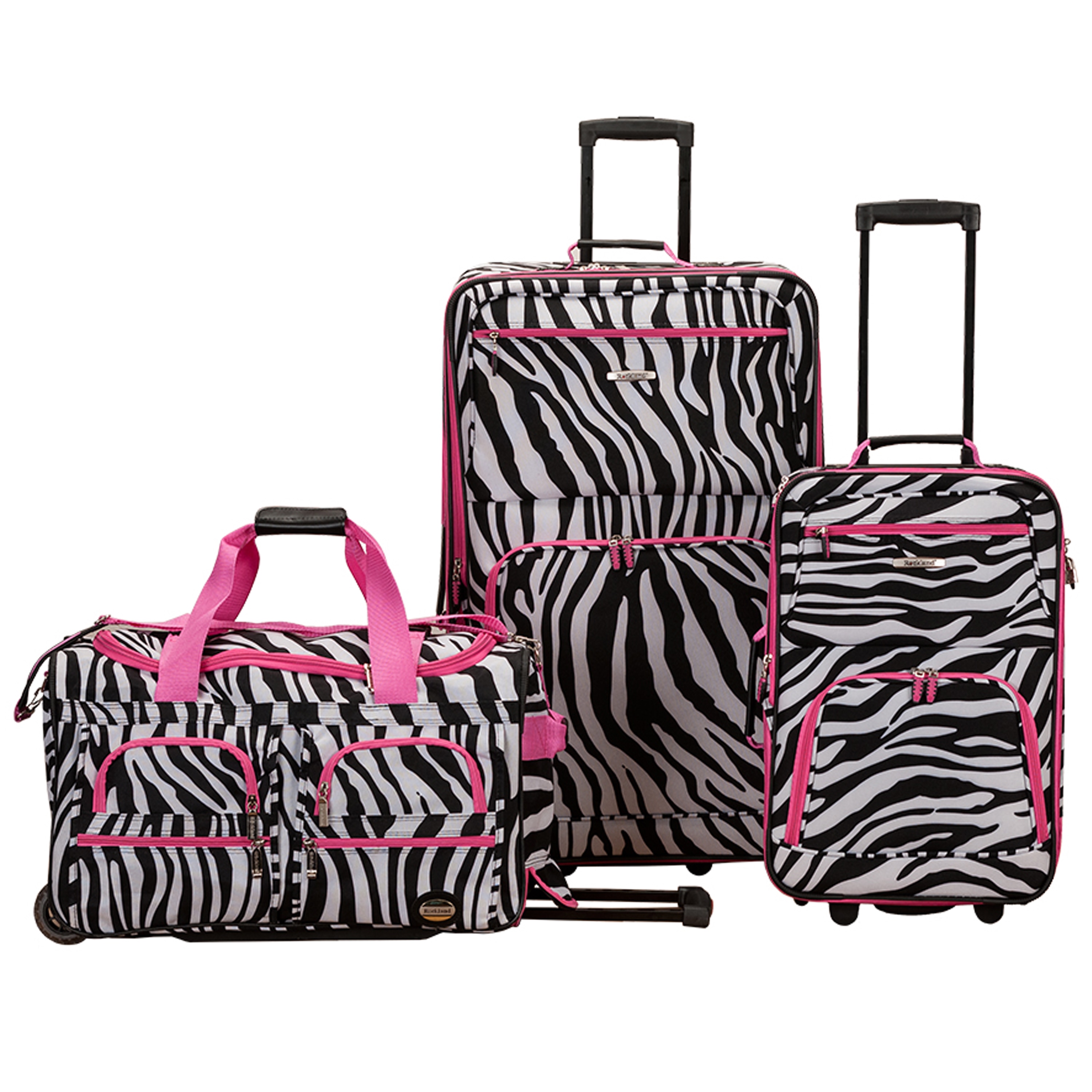 pink zebra luggage