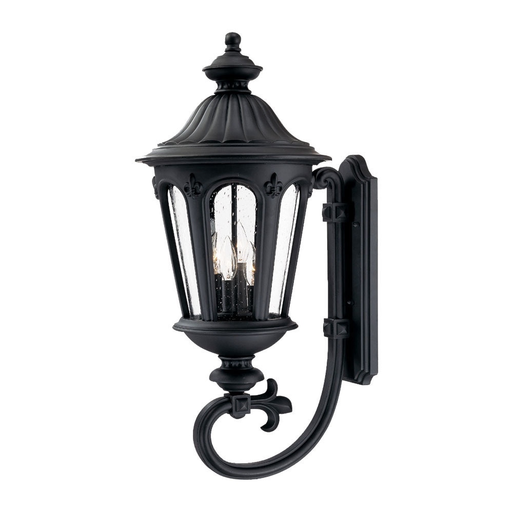 Marietta Collection Wall Mount 4 light Outdoor Matte Black Light Fixture