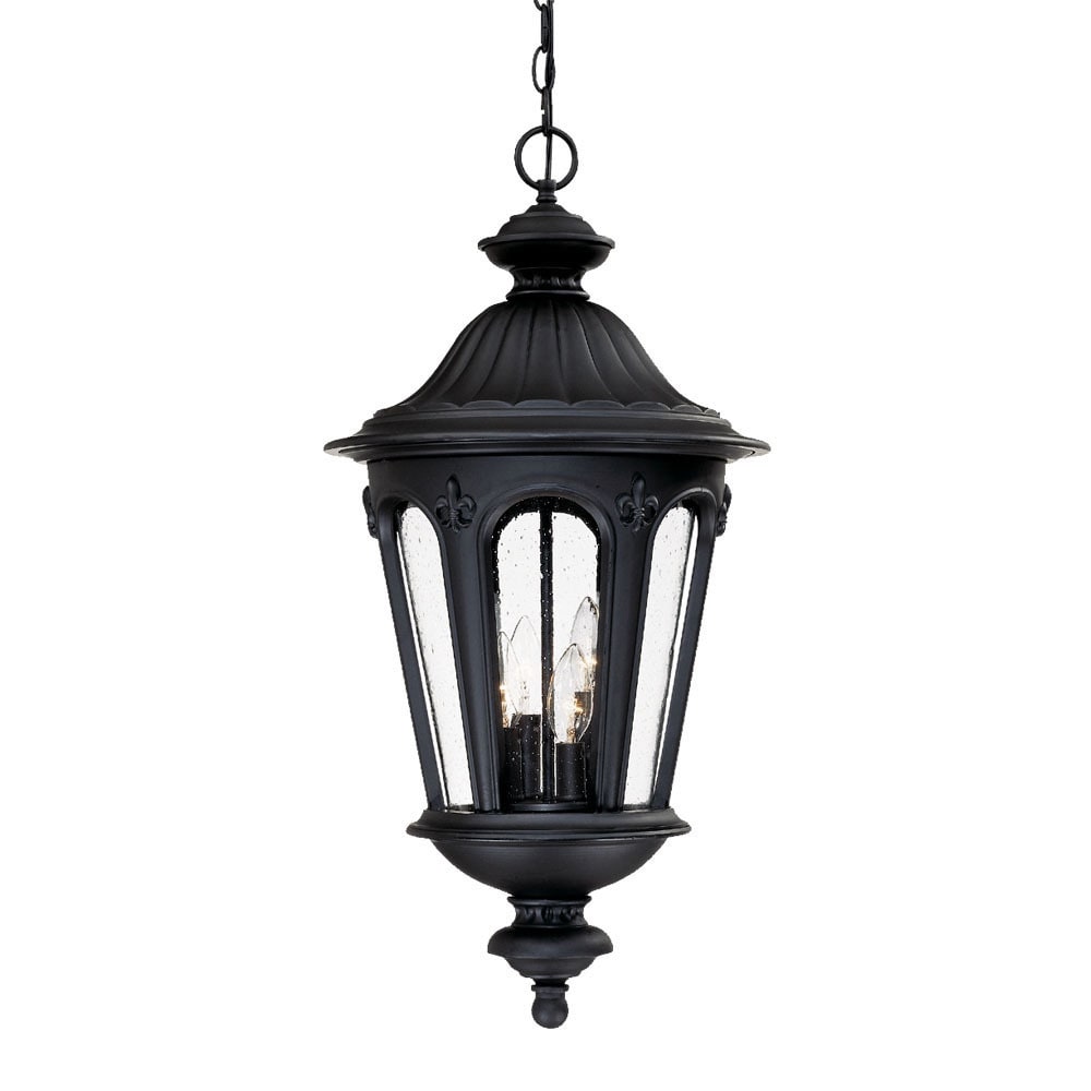 Marietta Collection Hanging Lantern 4 light Outdoor Matte Black Light Fixture