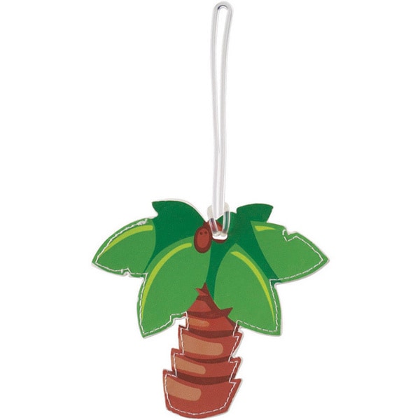 palm tree luggage tag