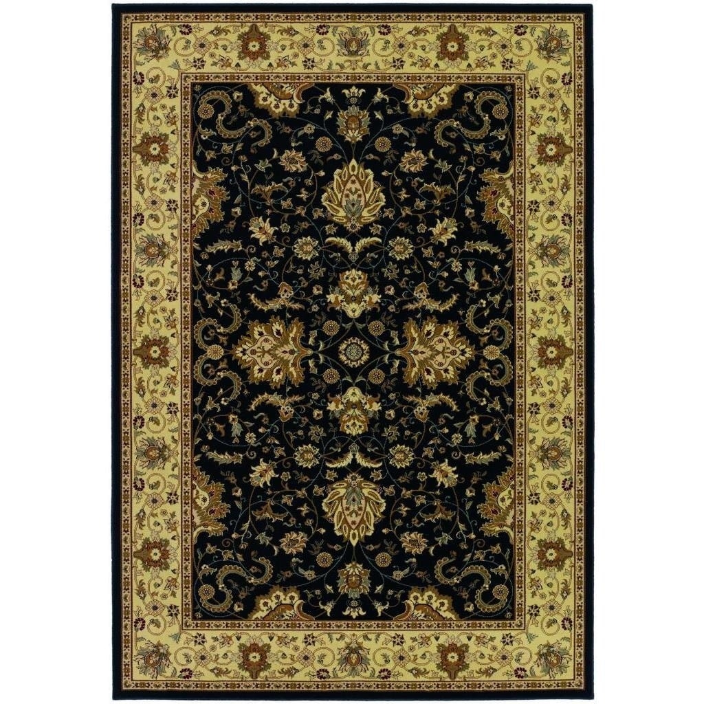 Izmir Floral Bijar/ Black Area Rug (311 X 53)