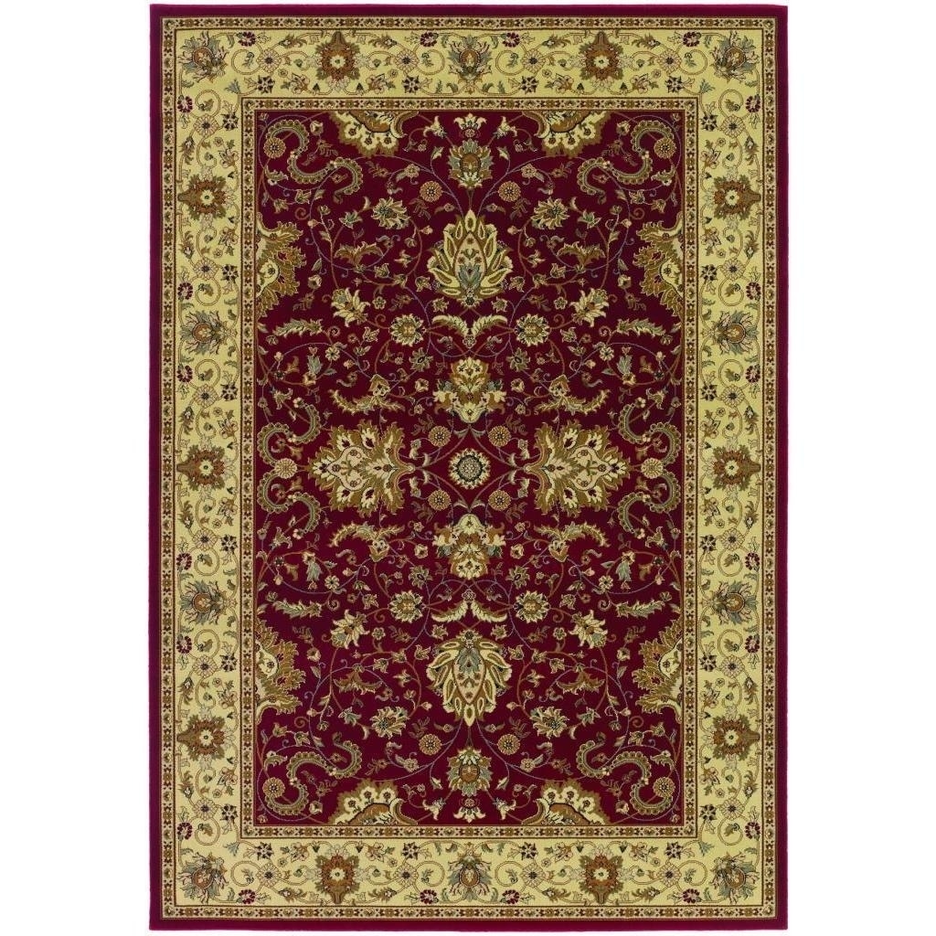 Izmir Floral Bijar/ Red Area Rug (53 X 76)