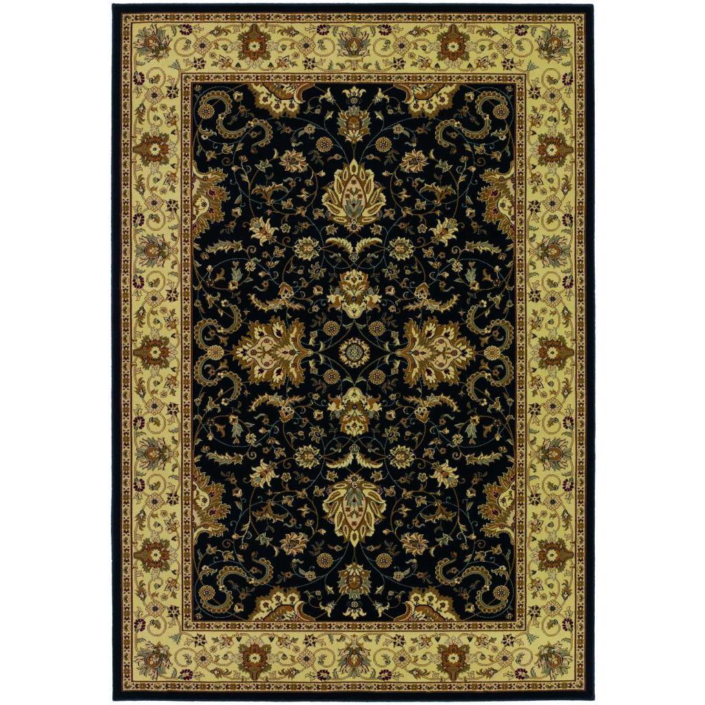 Izmir Floral Bijar/ Black Area Rug (710 X 112)