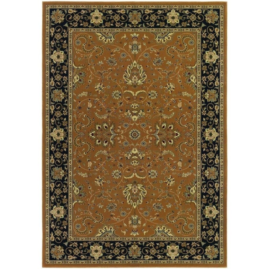 Izmir Floral Bijar/ Gold Area Rug (53 X 76)