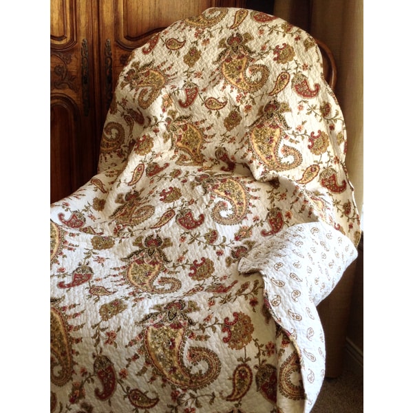 Paisley Quilted Throw Throws