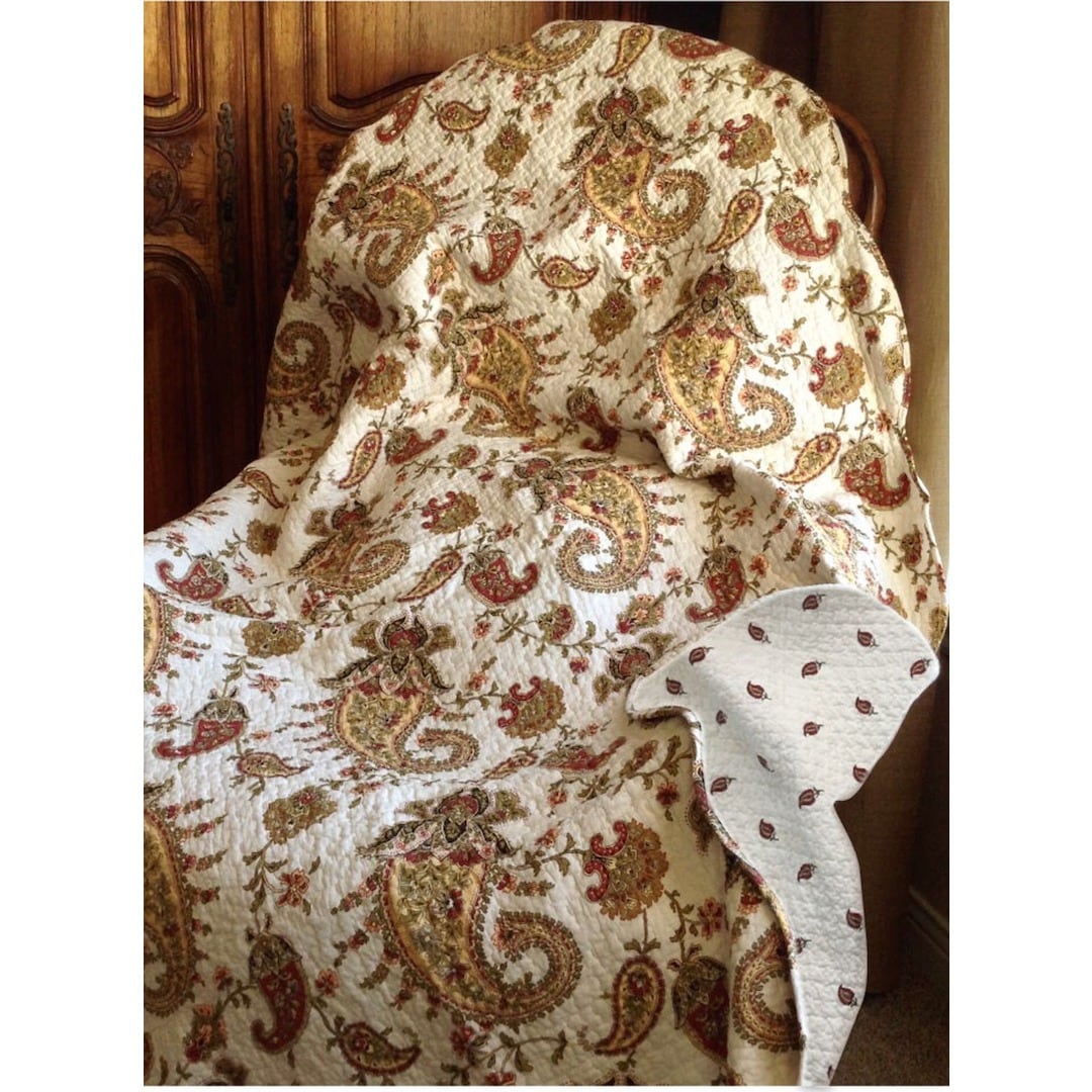 Paisley Quilted Throw