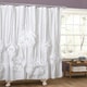 preview thumbnail 2 of 16, Silver Orchid Bara Ruffle Flower Trim Shower Curtain White