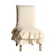 preview thumbnail 1 of 4, Cotton Tiered Ruffled Dining Chair Slipcover