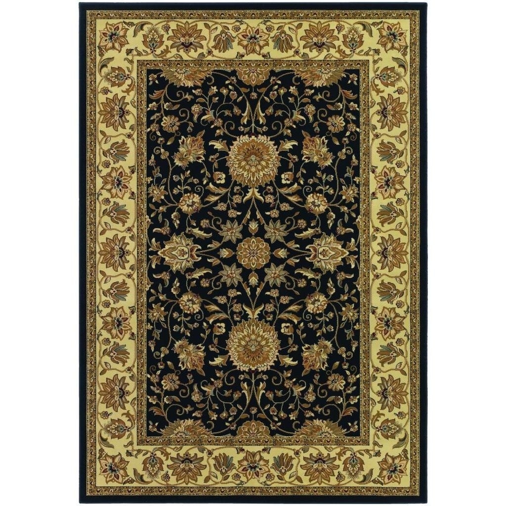 Izmir Floral Isfahan/ Black Area Rug (311 X 53)