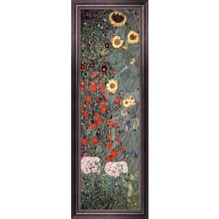 Shop Gustav Klimt 'Garden with Sunflowers, c.1906' Framed Art