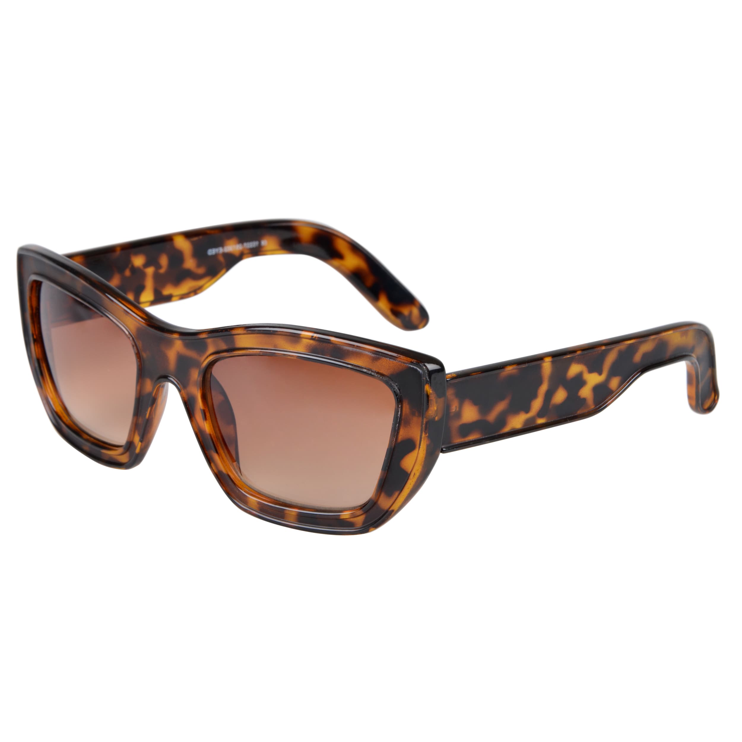 Journee Collection Womens Black and tortoise Wide Frame Fashion Sunglasses