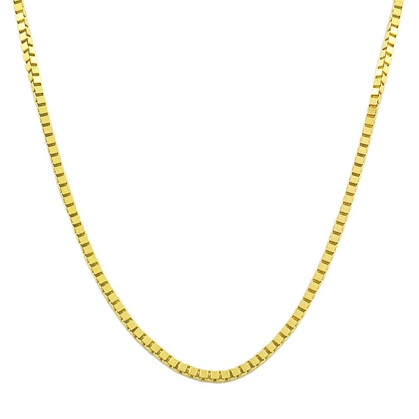 Fremada 14k Yellow or White Gold 1-mm Box Chain