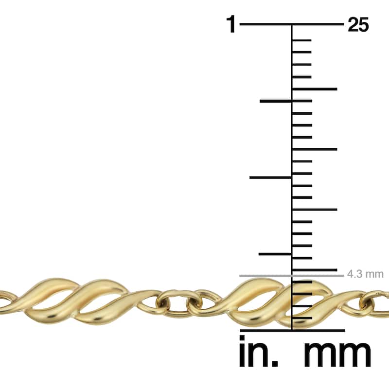 Fremada 10k Yellow Gold '8' Link Bracelet
