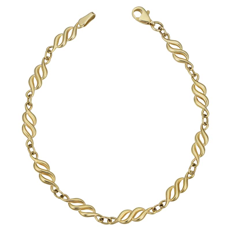 Fremada 10k Yellow Gold '8' Link Bracelet