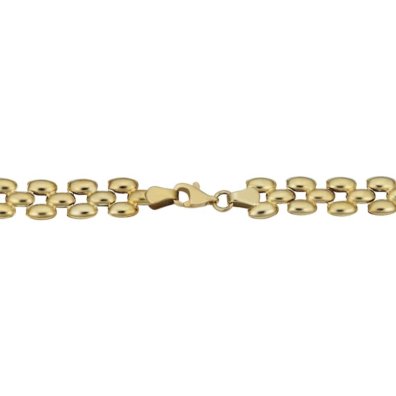 10k Yellow Gold Panther Link Necklace