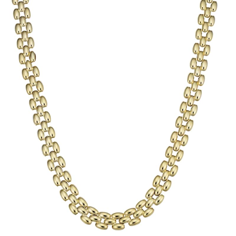 10k Yellow Gold Panther Link Necklace