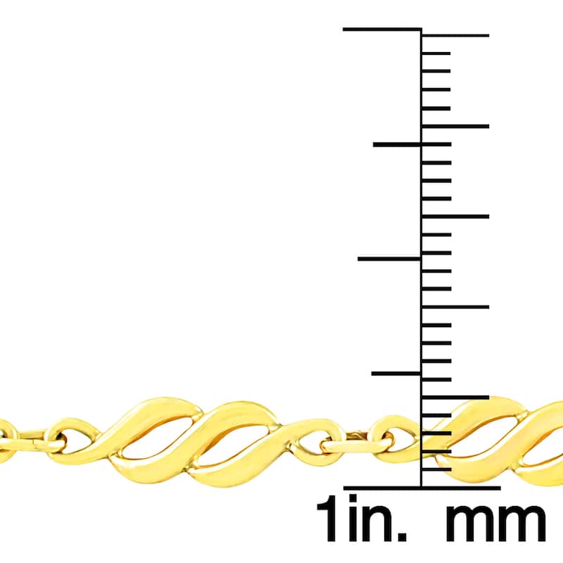 Fremada 10k Yellow Gold '8' Link Necklace (18 inch)