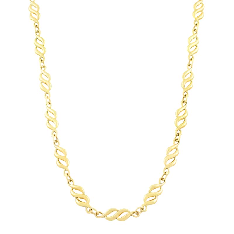 Fremada 10k Yellow Gold '8' Link Necklace (18 inch)