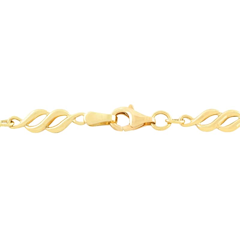 Fremada 10k Yellow Gold '8' Link Necklace (18 inch)