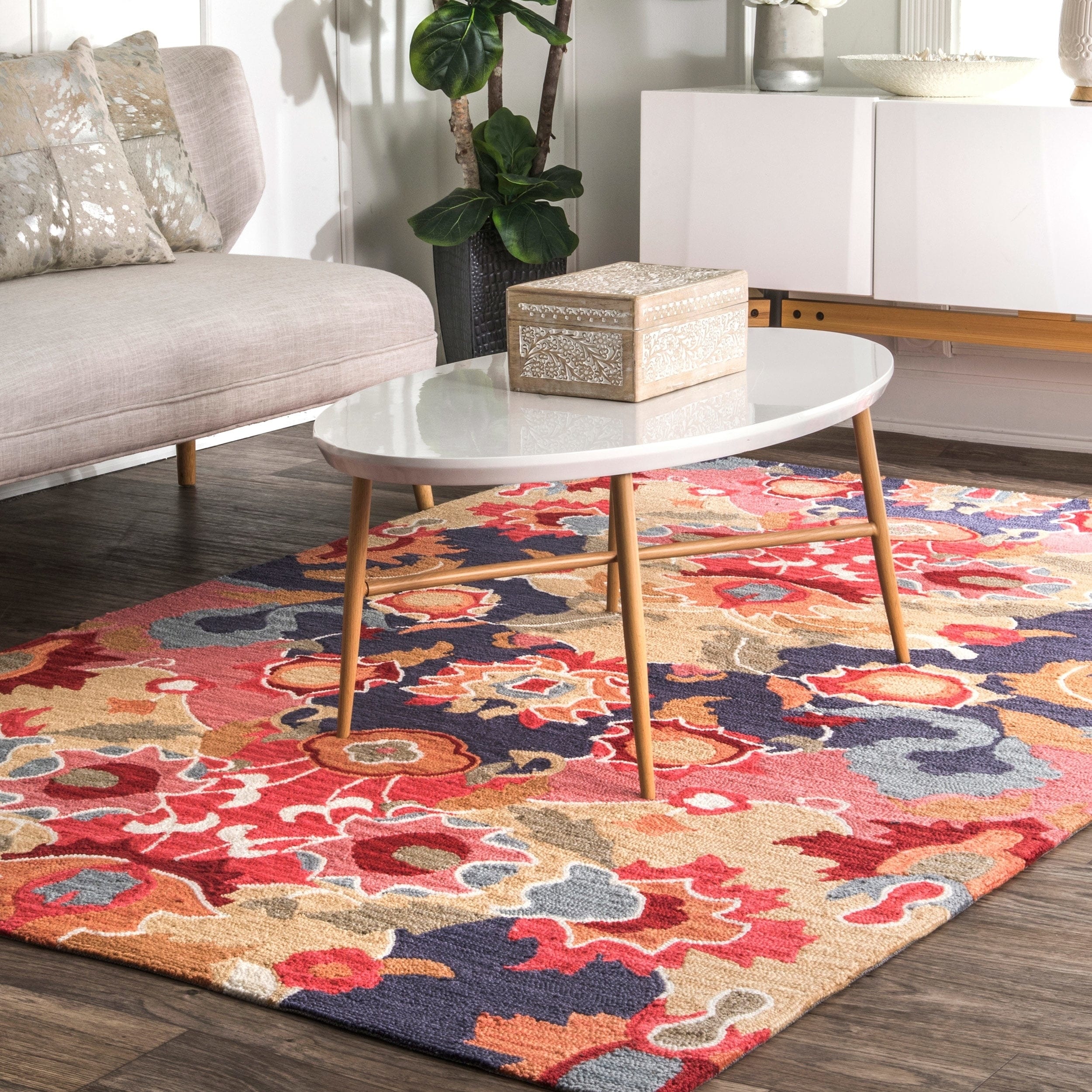 Nuloom Handmade Carousel Multi Rug (6 X 9)