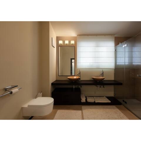 Clean 3-light Satin Nickel LED Bath Fixture