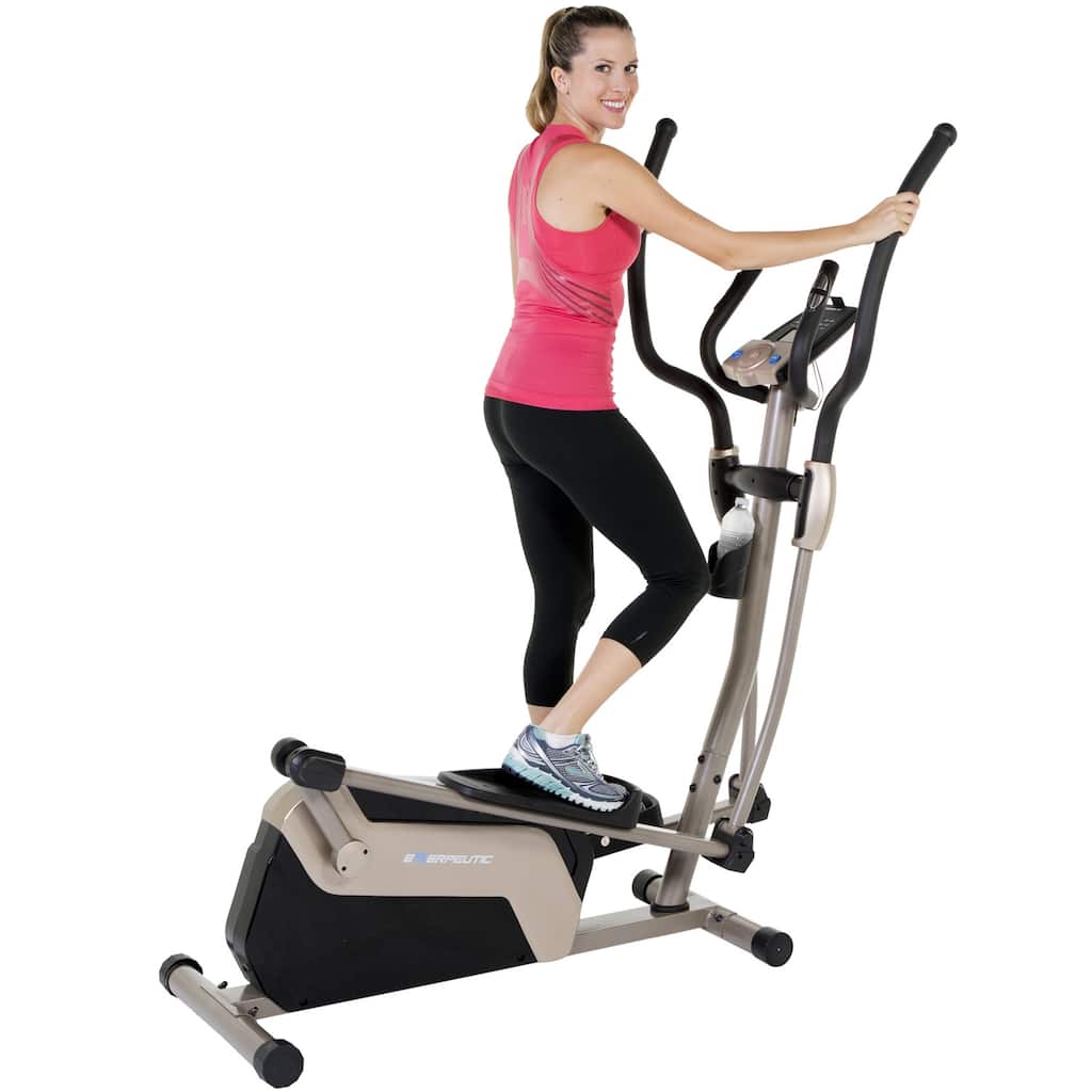 EXERPEUTIC 5000 Magnetic Elliptical with Double Transmission Drive - champagne