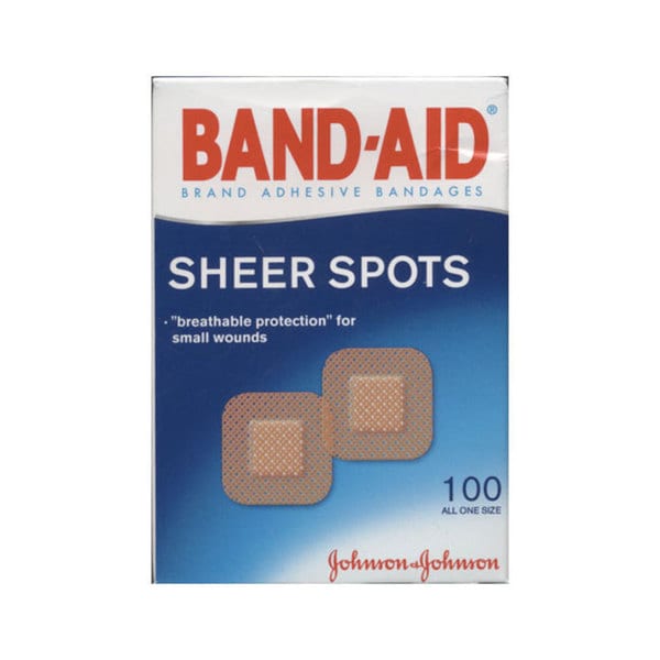 Shop BandAid Sheer Spots 100count Adhesive Bandages Free Shipping