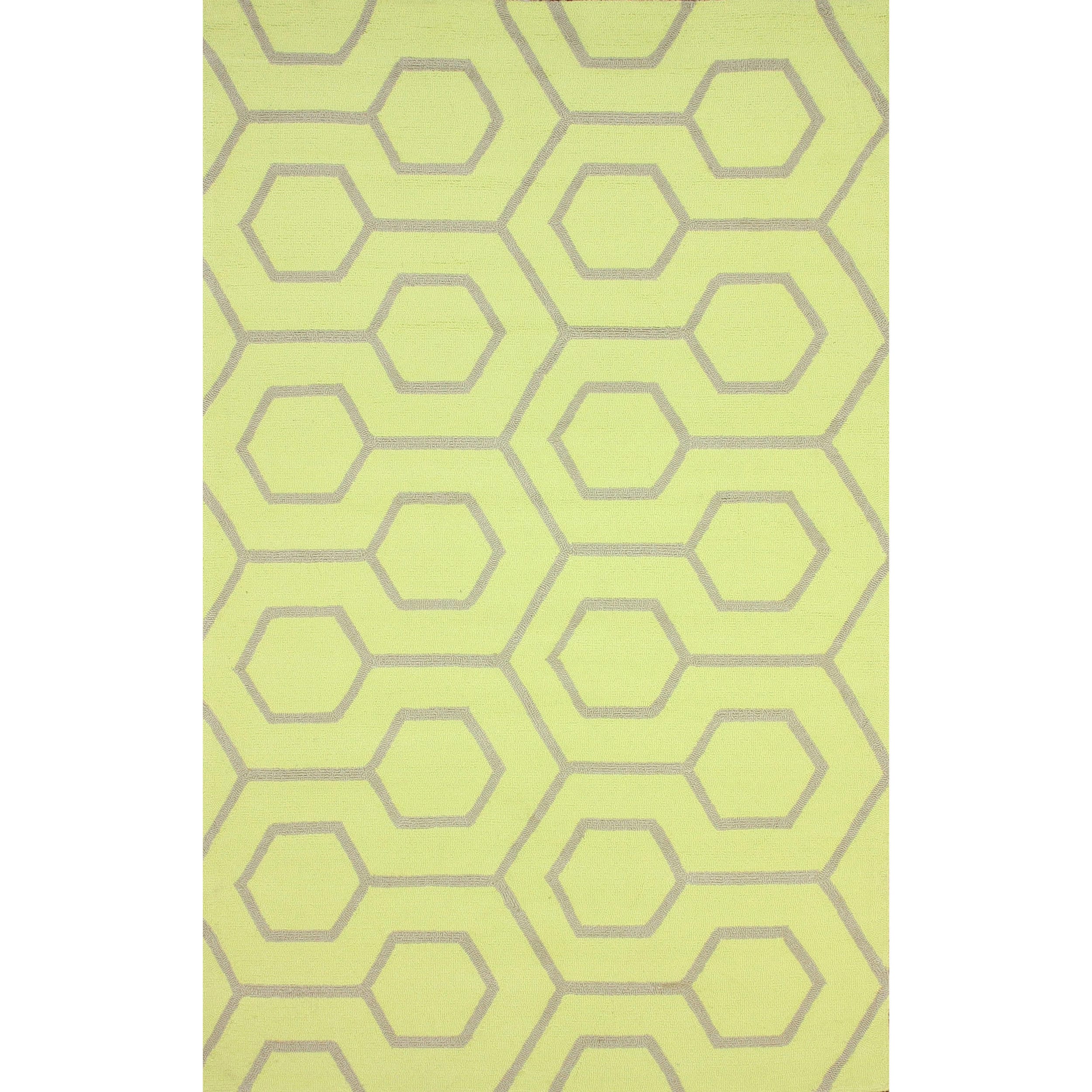 Nuloom Handmade Modern Indoor/ Outdoor Trellis Lime Rug (9 X 12)