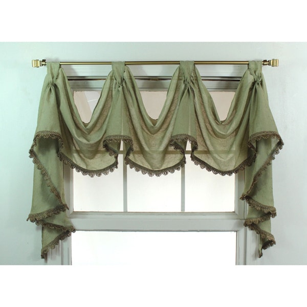 Celedon 3 scoop Victory Swag Window Valance RLF HOME Valances