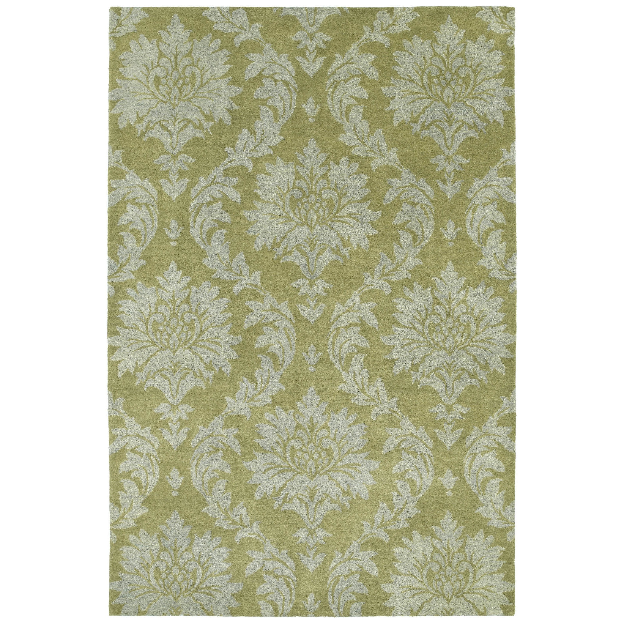 Swanky Avocado Damask Wool Rug (96 X 13)