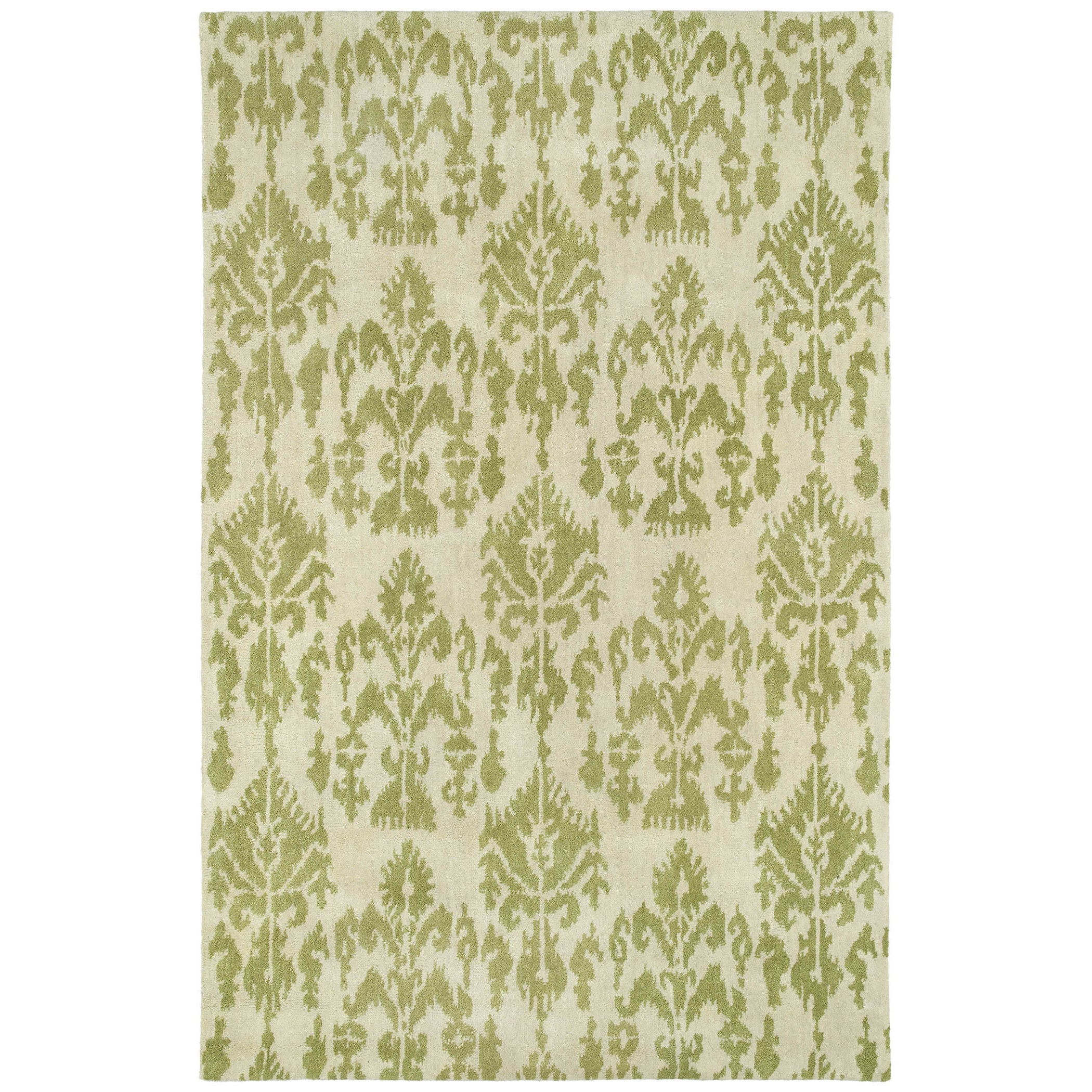 Swanky Green Ikat Wool Rug (2 X 3)