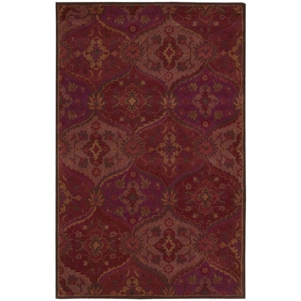 Nourison Hand-tufted India House Red Rug (8' x 10'6) - 8' x 10'6