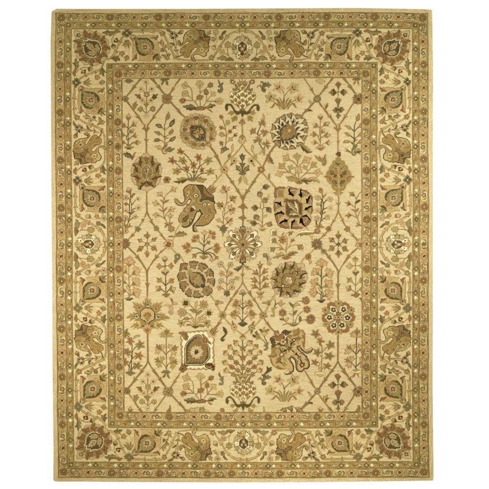 Nourison Hand hooked 16th Century Beige Wool Rug (3 X 5)