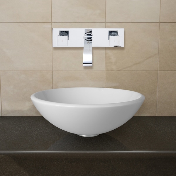 VIGO Elizabeth Phoenix Stone Bathroom Sink and Titus Wall Mount Faucet