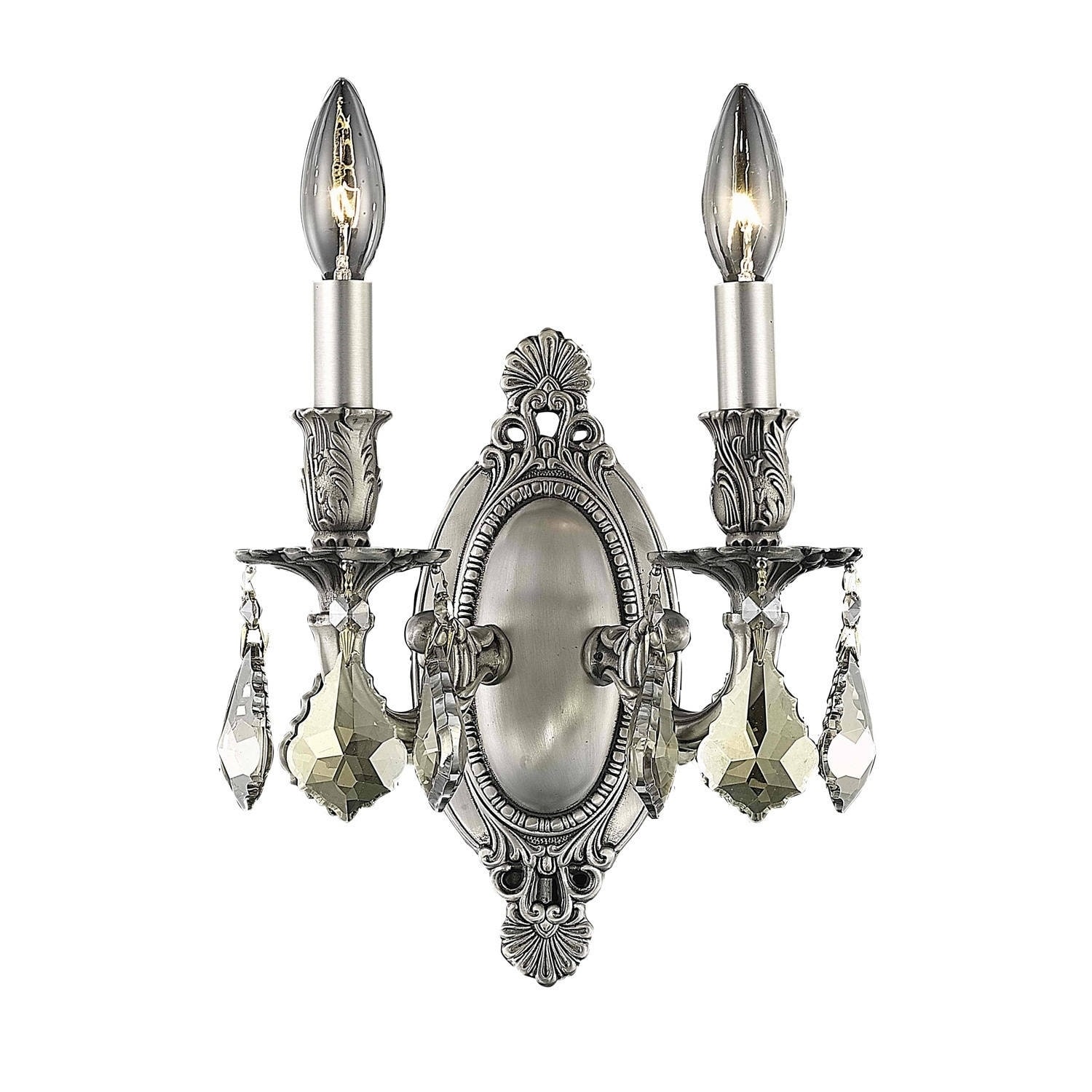 Christopher Knight Home Aubonne Royal Cut Crystal And Pewter 2 light Wall Sconce