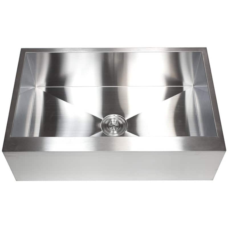 36-inch 16-gauge Farmhouse Single Bowl Flat Apron Kitchen Sink