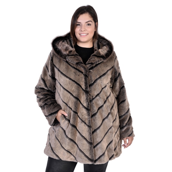 Shop Women's Plus Size Samara Faux Fur Short Coat - Free Shipping Today