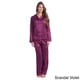 Shop Jasmine Rose Women's Printed Brushed Back Satin 2-piece Pajama Set ...