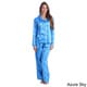 Shop Jasmine Rose Women's Printed Brushed Back Satin 2-piece Pajama Set ...